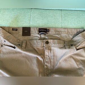 NEW - Black Brown 1826 Tailored Fit Khaki Pants - Men's 42W x 32L - Soft